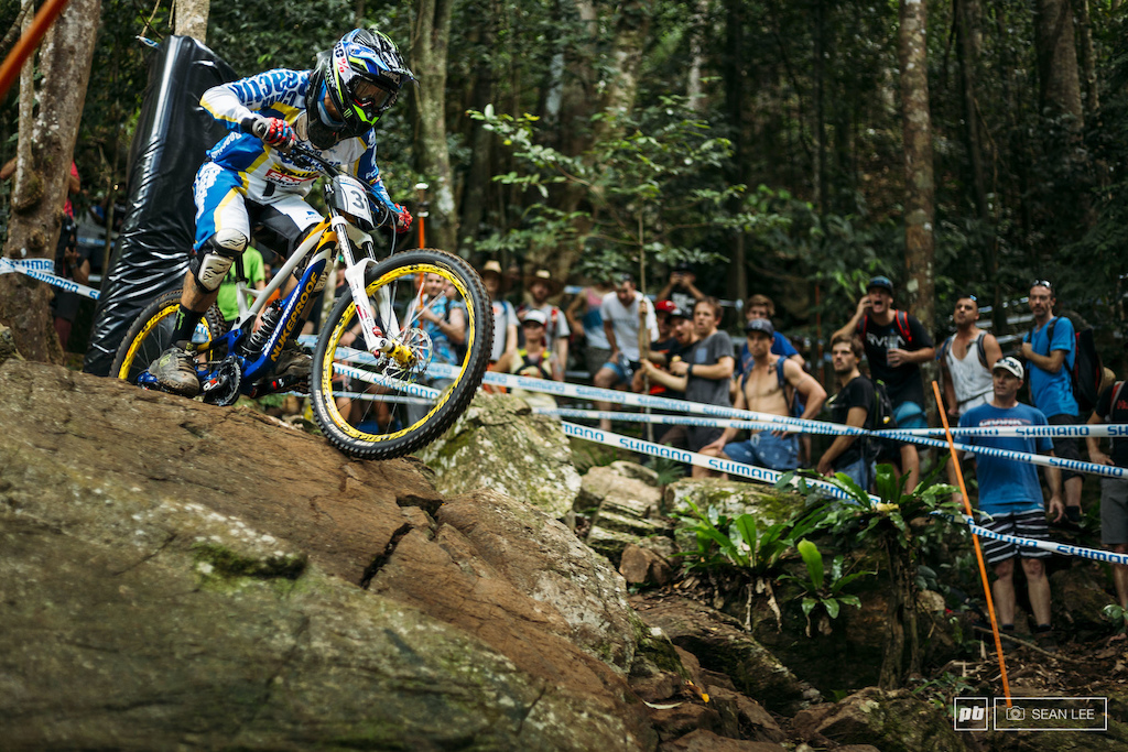 Sam Hill was looking comfortable as ever in the extreme rough.