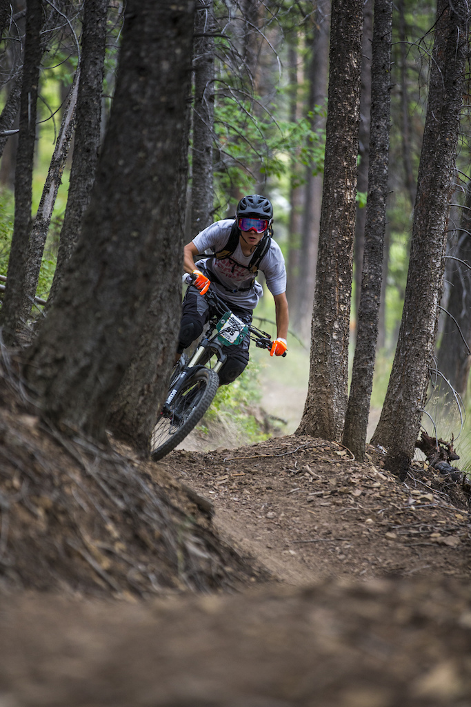 Junior rider at the 2015 SCOTT Enduro Cup in Sun Valley. On Warm Springs trail