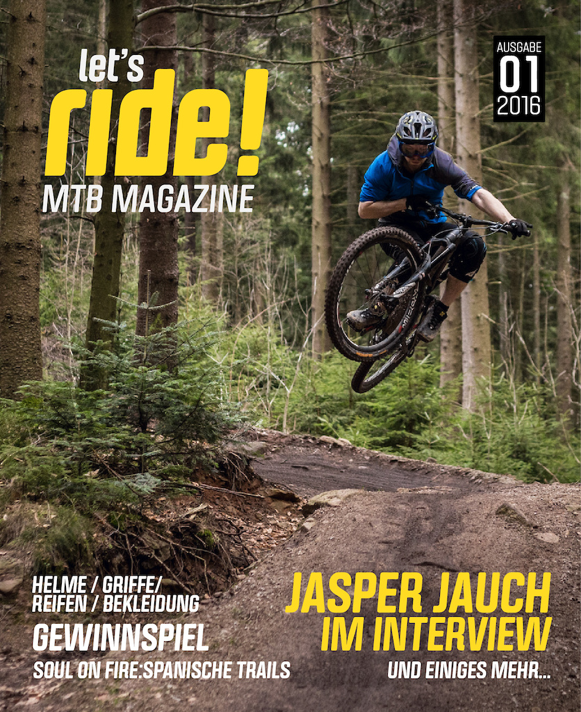 Die neueste Ausgabe von «Let's Ride!» ist online und zum ersten Mal  auf Deutsch. Ein Gewinnspiel, ein Interview mit Jasper Jauch, Reifen- und Klamottentest und vieles mehr findet ihr in dieser Ausgabe.
Wir freuen uns sie euch zu präsentieren und sind gespannt auf euer Feedback. Folgt uns auf Facebook unter  www.facebook.com/letsridemtbmagazine und besucht unsere Webseite www.letsridemag.com