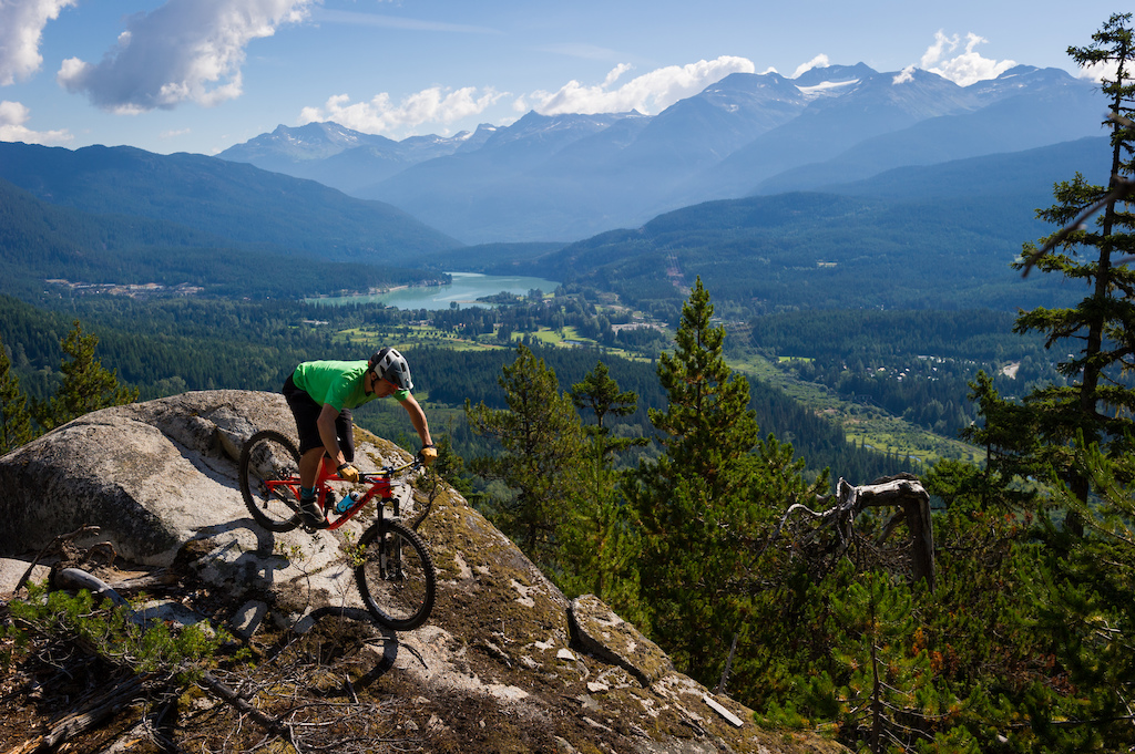 Cross country mountain biking with stunning mountain scenery