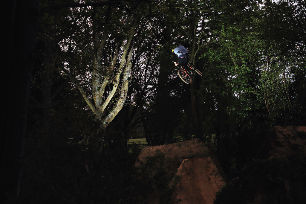 Style for days. Olly Wilkins boosting high during a late evening session at the Johnpound