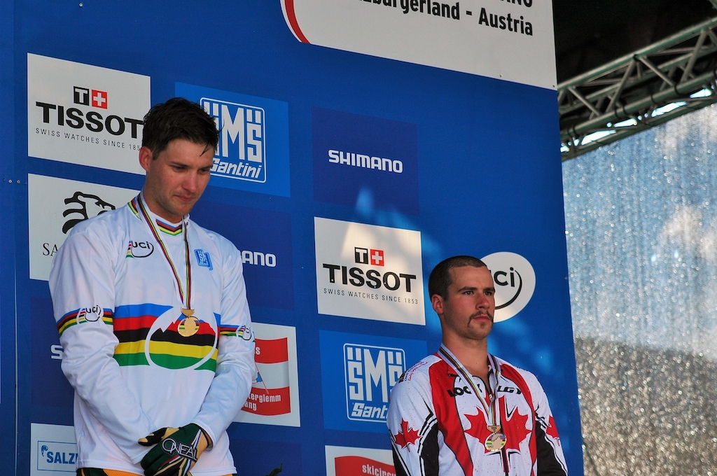 Awards ceremony at the 2012 World Championships in Leogang.