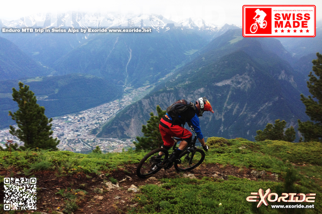 ENduro Mountianbike trip and tours in swiss Alps with Exoride.net