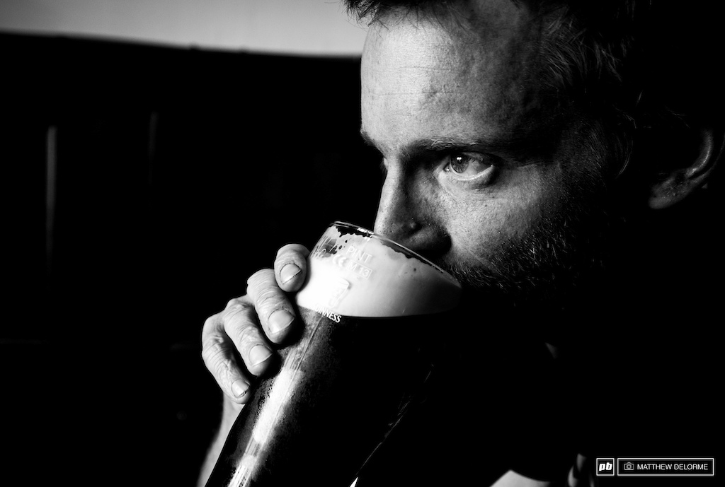 Dave dives into a pint to shake off the jet lag.