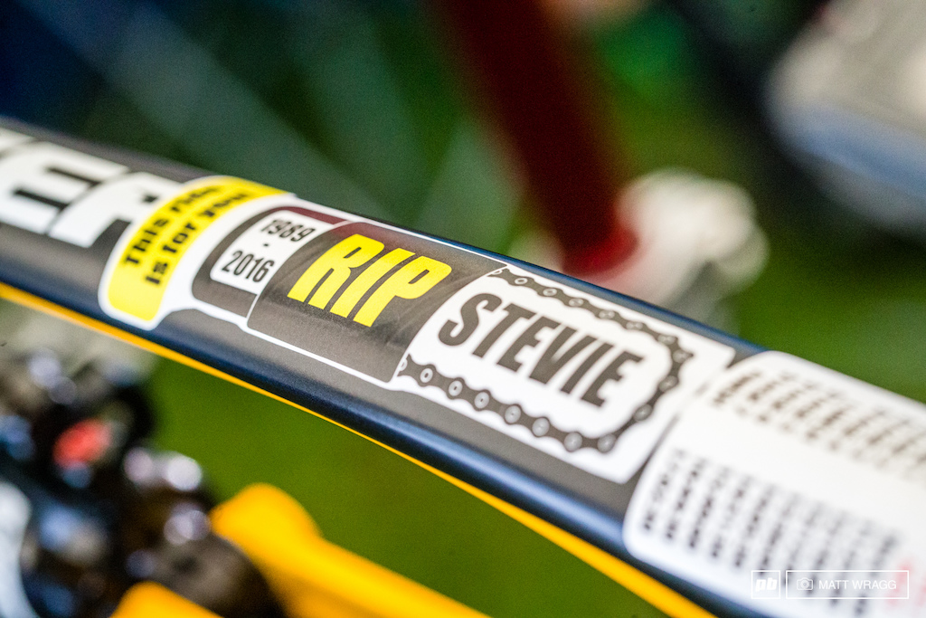 Sam Hill's toptube this weekend.