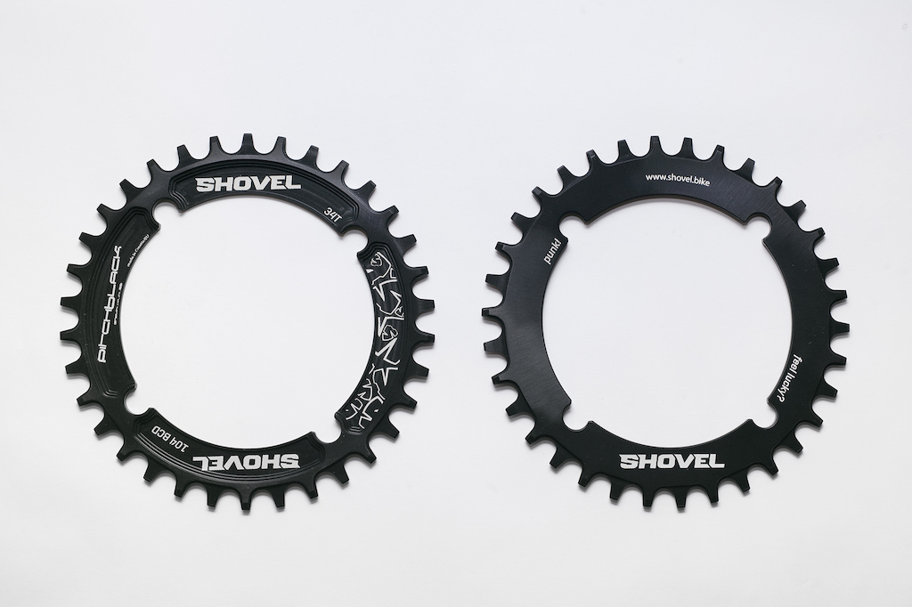 Our new Shovel Chainring is ready to be released. 
How do you guys like it. 
Its only 39 grams, with 34T and 104 BCD.
I named it, "Dirty Harry"