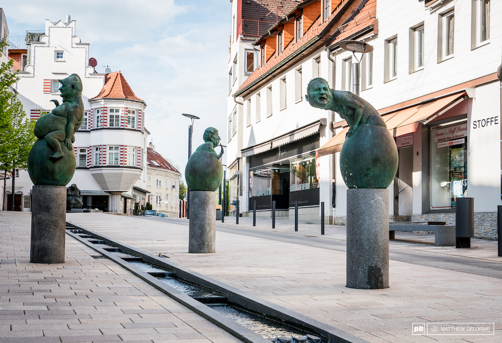 Albstadt has some wonderfully strange art works along it's streets. These are the Baby Men Dinosaur Hatchlings. Not sure on the real name but it' close enough for these purposes.