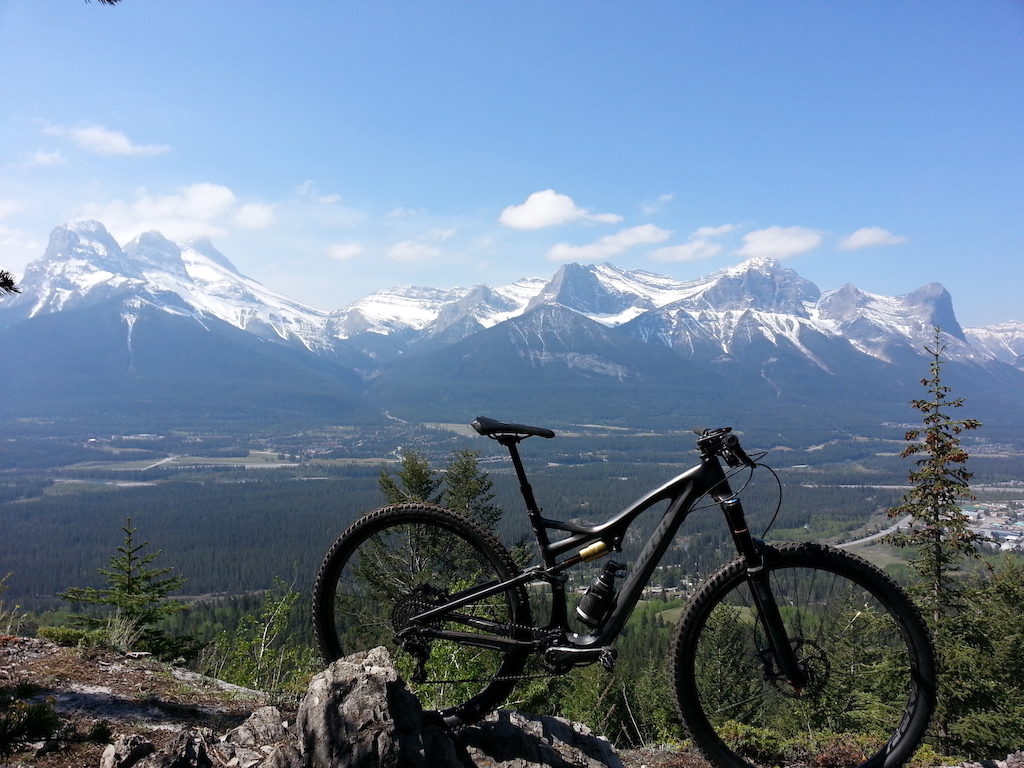 From the top of the G9 trail, overlooking Canmore.