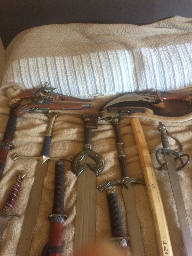 0 sword knive and gun collection
