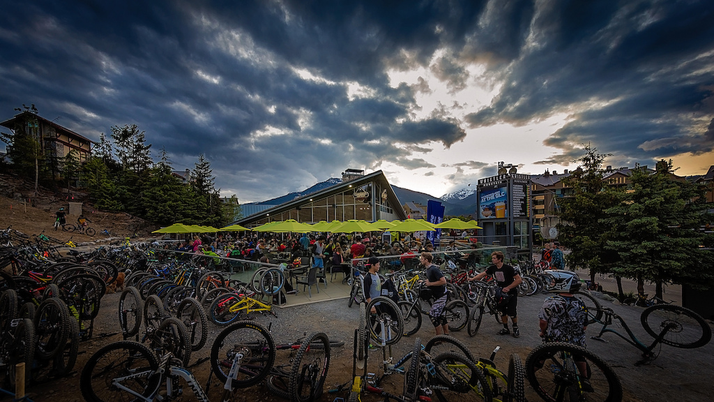 GLC provides the perfect Apres watering hole spot for Phat Wednesday at Whistler Bike Park on May 26, 2016.