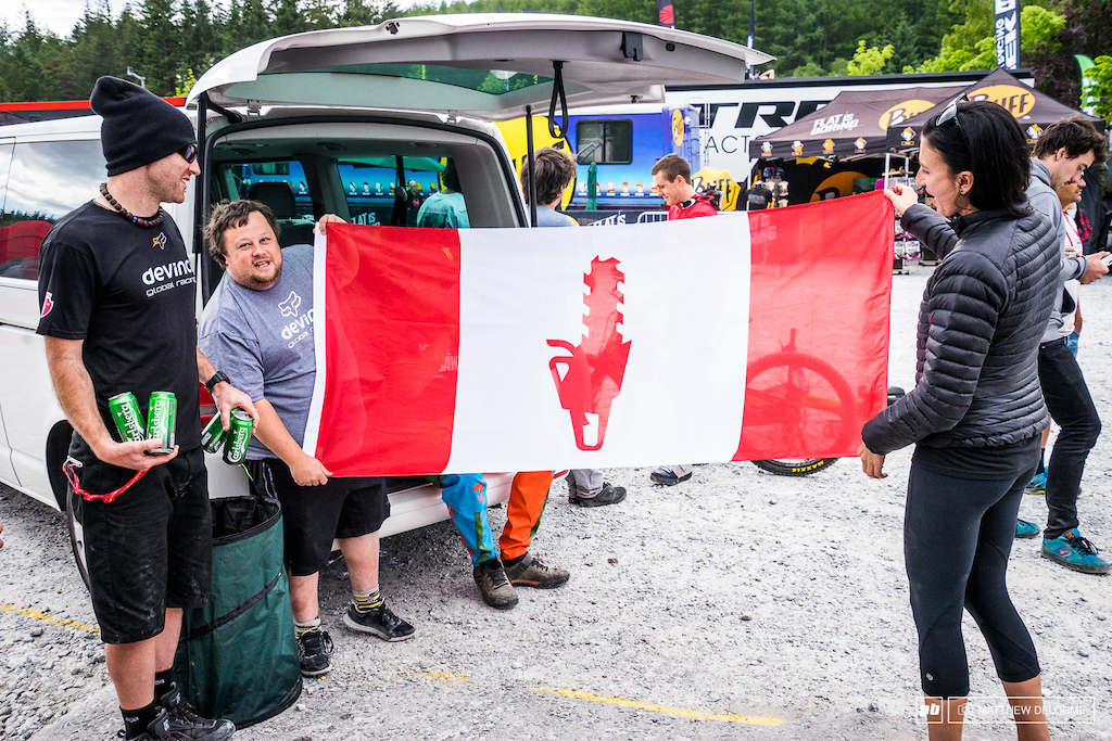 Gabe Fox was more than stoked on this rendition of the Canadian flag.