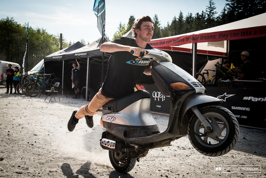 Phil Atwill keeps it laid back and casual on his way out of the pits.