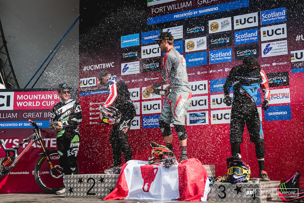 Even Stevie Smith got one more taste of victory champagne today in Fort William.