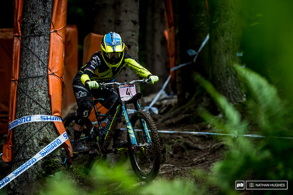 2012 Leogang destroyer, Morganne Charre, on route to 6th.