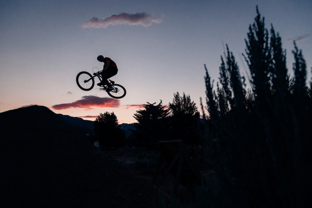 Eric Porter flies through a gasoline sunset