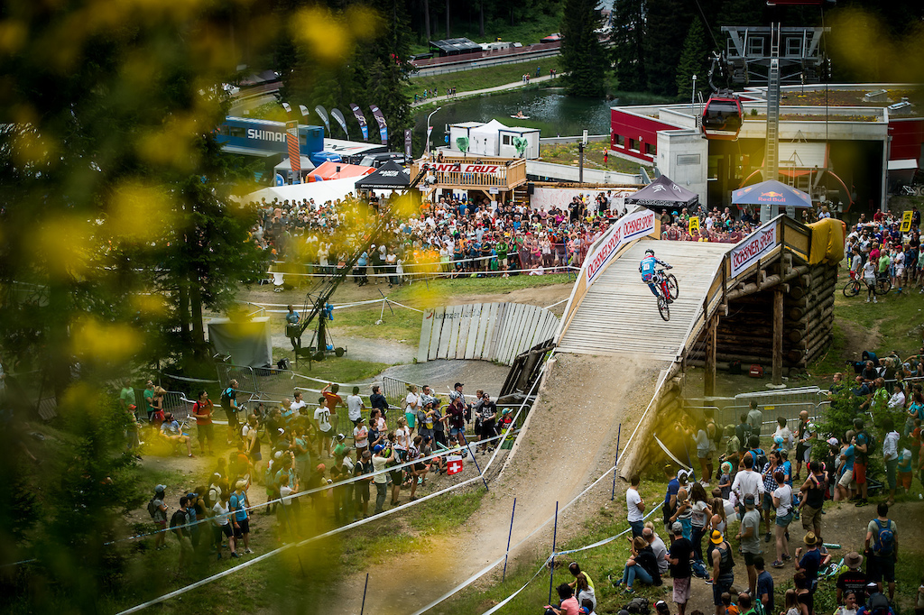 Build a bridge, get over it... Steve Peat lives by the motto here in Lenzerheide on the course he helped to design.