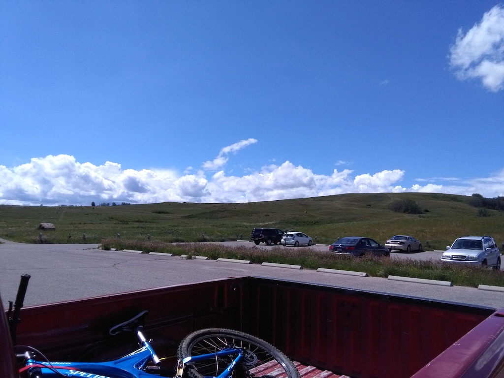 Car park at nose hill park getting ready