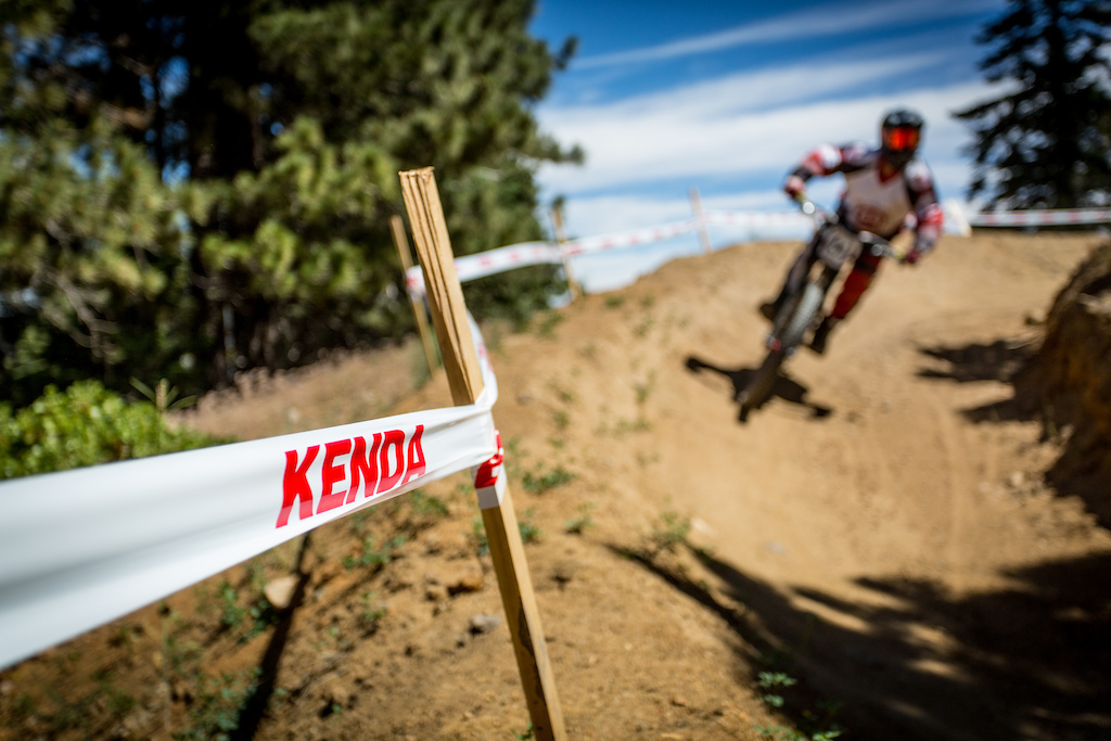 Kenda, a major sponsor for the event, had their course tape lining every part of all three race courses.  DH, Enduro and XC.