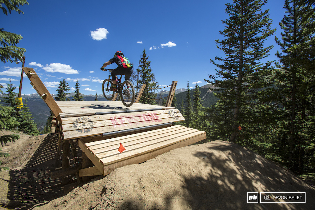 Save one rider every racer would do a fast on off across the new step up step down feature on Holy Diver.