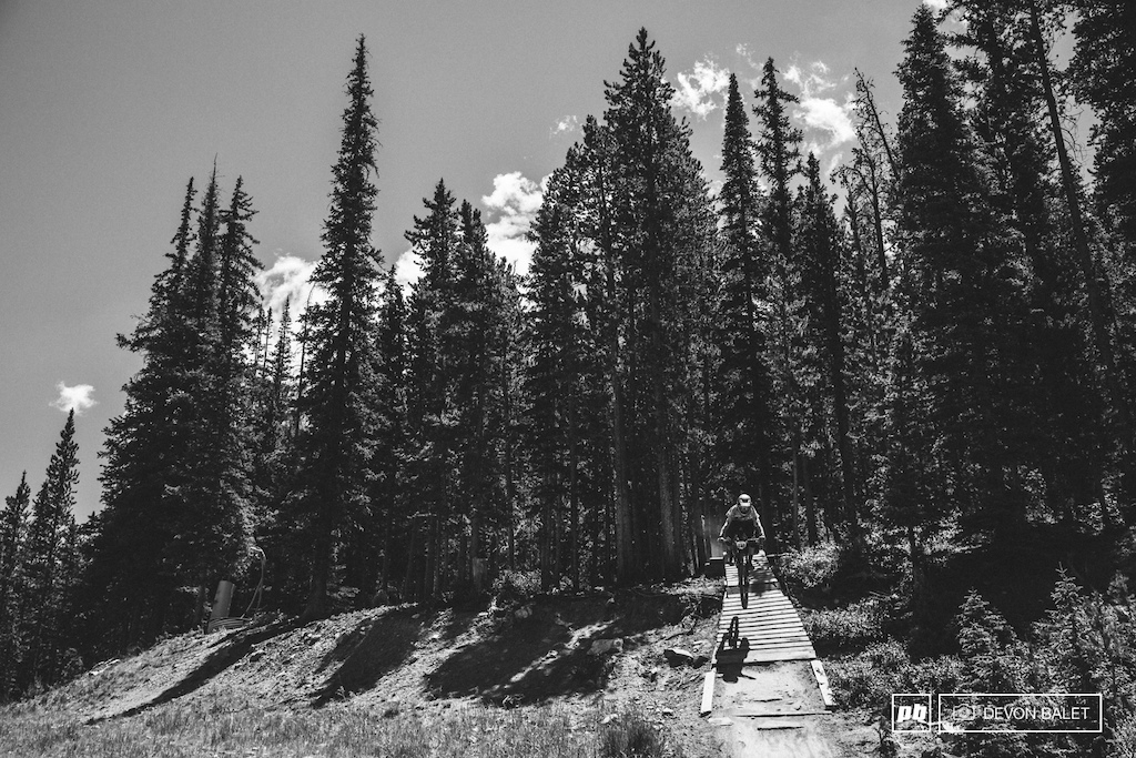 Alex Lockett sends it out of the trees on stage two.