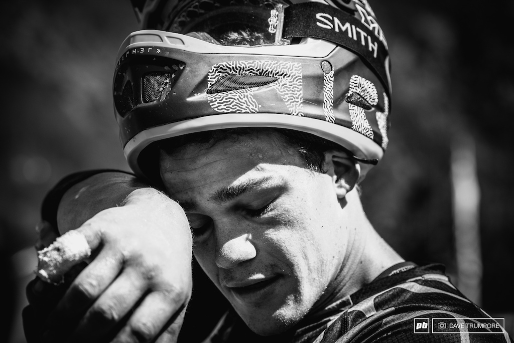 Even with a massive lead after day one, Richie had no intentions of letting up.  His goal has been to the first male to make a clean sweep of all stages on an EWS weekend, but a charging Sam Hill on stage five foiled his plan by less than one second.