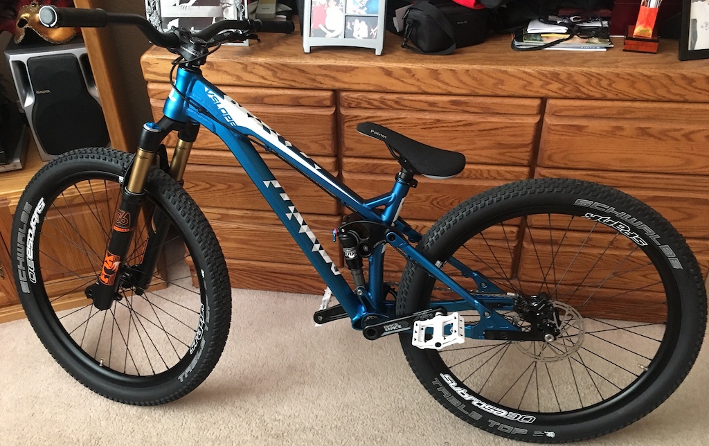 Bought this for my son right before sending him to Camp Woodward Tahoe. He has learned that getting 5 A's and B in school pays dividends! This bike will be for dirt jump and dual slalom racing.
