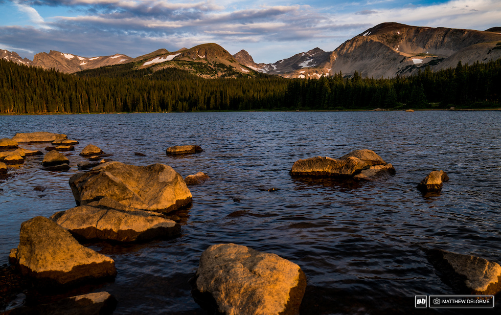 Brainard lake, the gateway to the Indian peaks wilderness sits at over 10,000 feet.