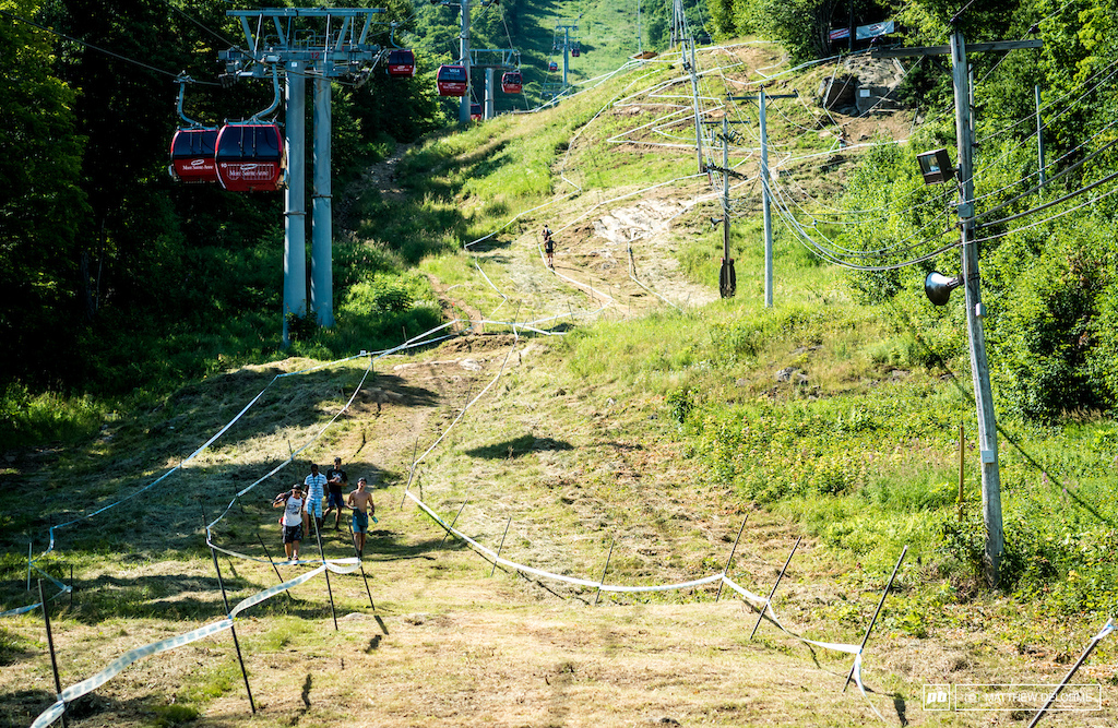 Open slope under the gondola. Not too much has changed except that it will be faster after the Steve Smith drop.
