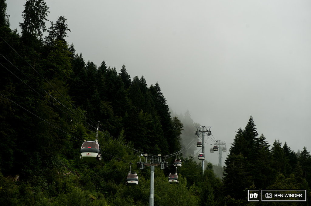 This race is assisted by two long chair lifts, which take care of most of the climbing.