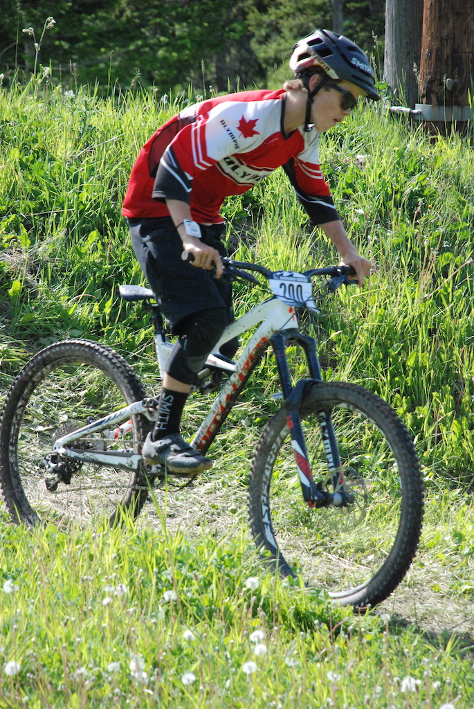 Grass slalom at Harper Mountain