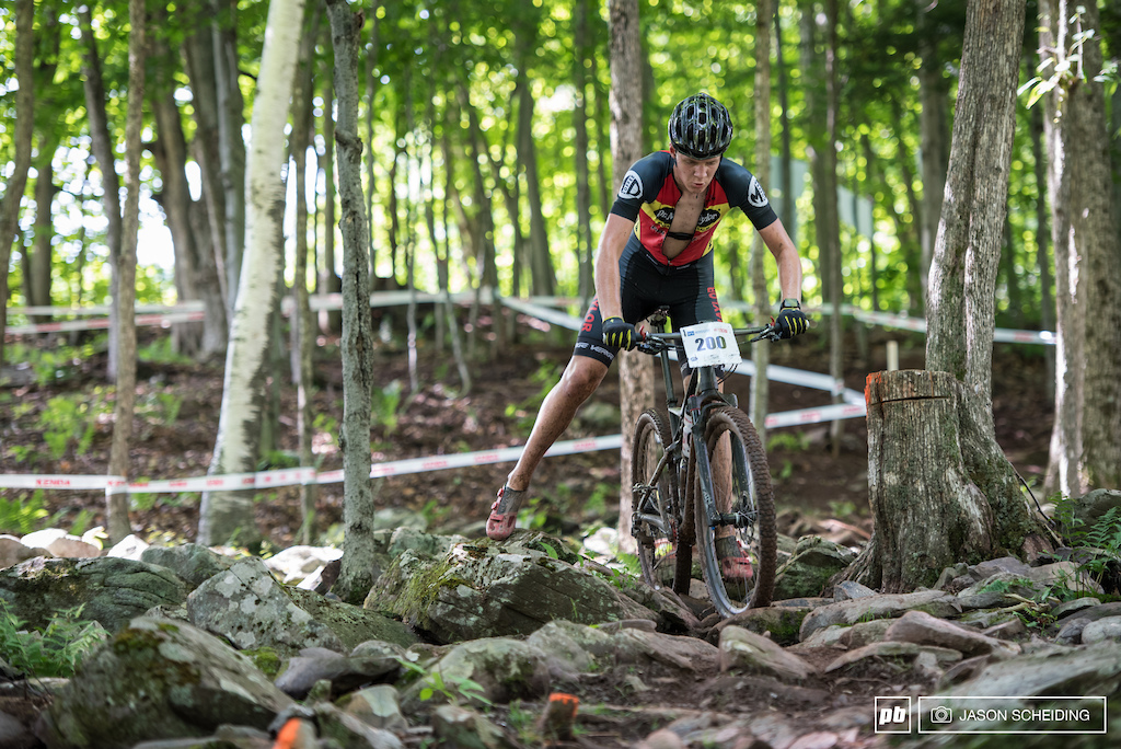 This long and tricky rock garden was catching a few riders off guard.