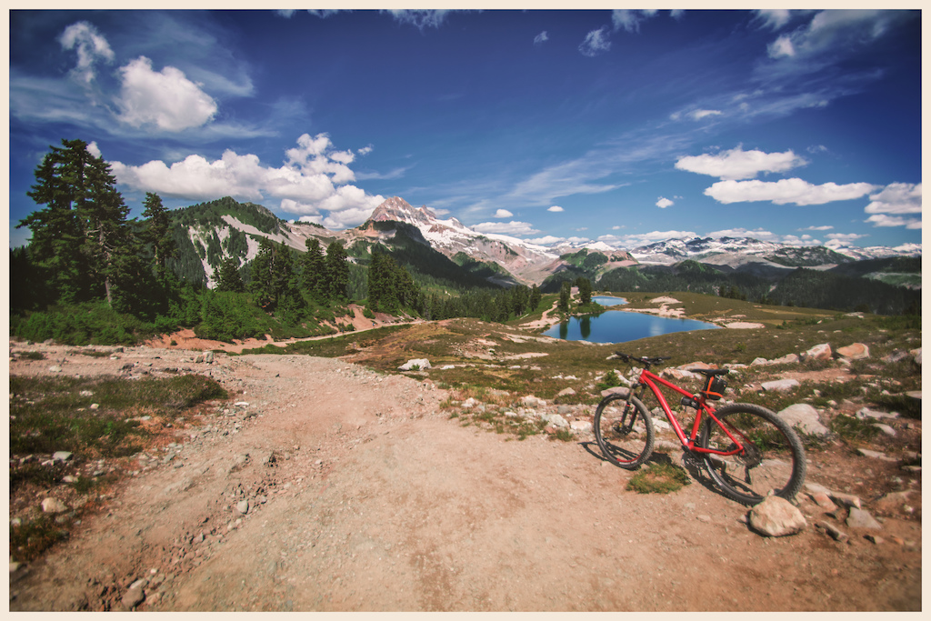 Mountain biking to Elfin Lakes