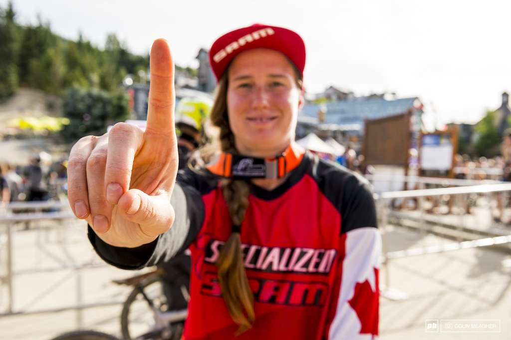 Fully recovered from two broken arms a year ago, Miranda Miller has consistently worked her way up to being a consistent podium threat. That confidence carried Miller through today for the win in the Garbo DH.