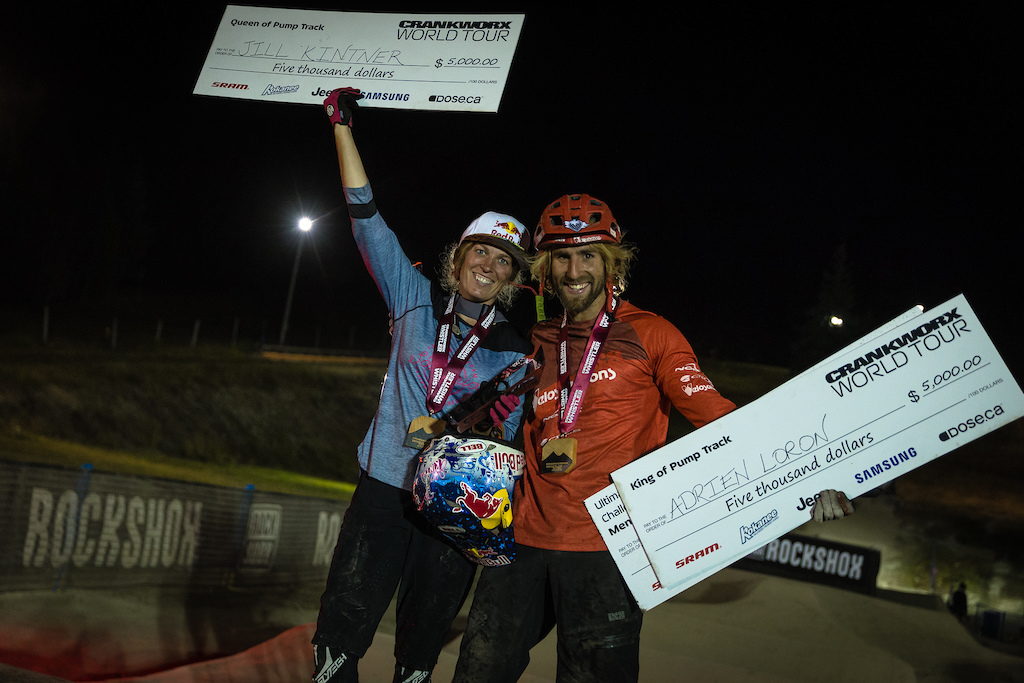 Your King and Queen of the Pump Track, Jill Kintner, and Adrien Loron. Photo by Clint Trahan