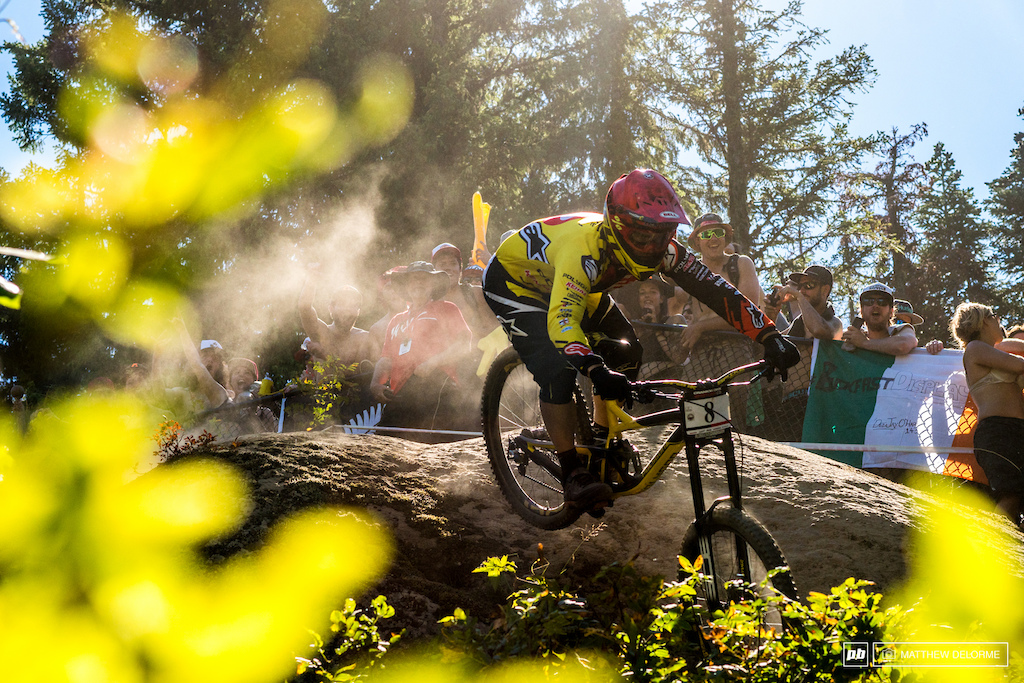 Mick Hannah was on the gas today, bombing  the rough Canadian Open track like a mad man. Hannah took third.