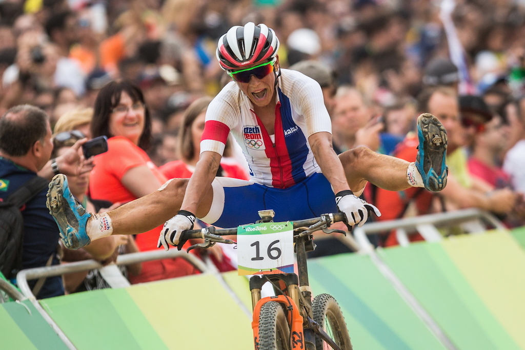 A great story of Czech Katerina Nash. Those were her fifth Olympic games. She started already in Atlanta 1996 as a mountain biker and also did winter Olympic games with national Ski team. Katerina finished 5th.