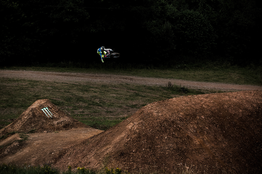 Kurt Sorge getting moto over the monstrous hip at the bottom of the Loosefest course