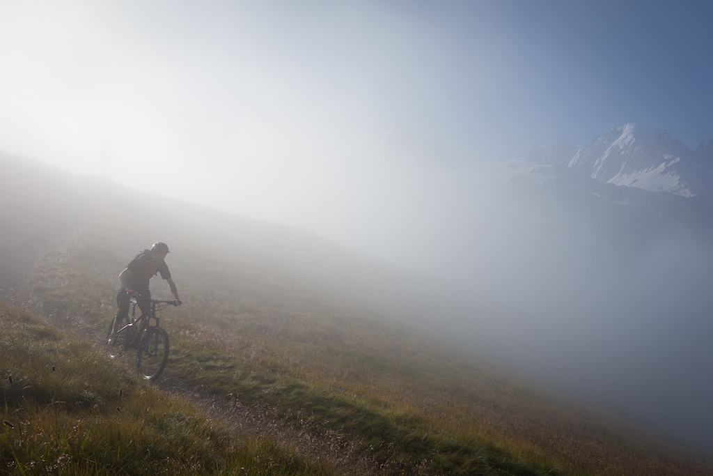 Early cloud as we head into Switzerland and back for the first descent of the day.
Photo by Lorne Cameron