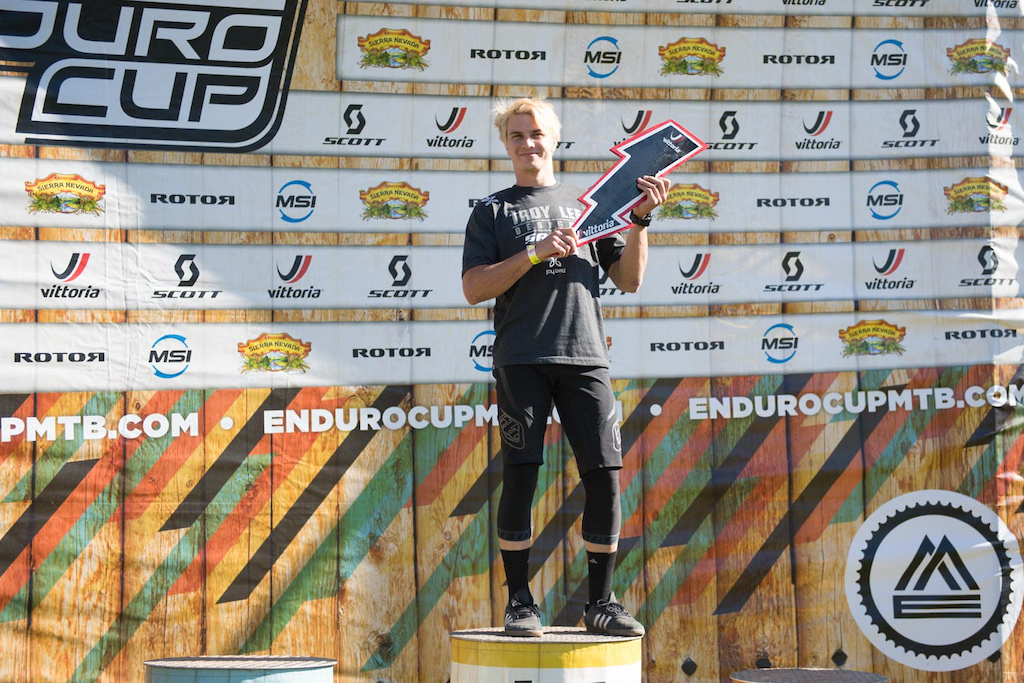 Mitch Ropelato wins the Vittoria Bolt for the fastest men's time on Stage Two of the SCOTT Enduro Cup at Deer Valley Resort in Park City, UT on Aug. 28, 2016