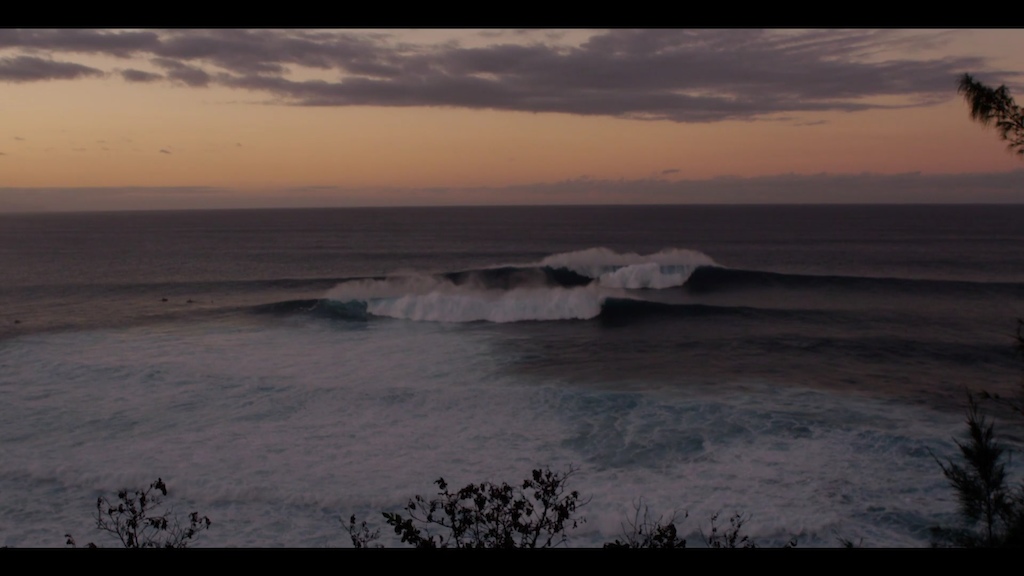 "Bending Jaws" surf movie intro scene