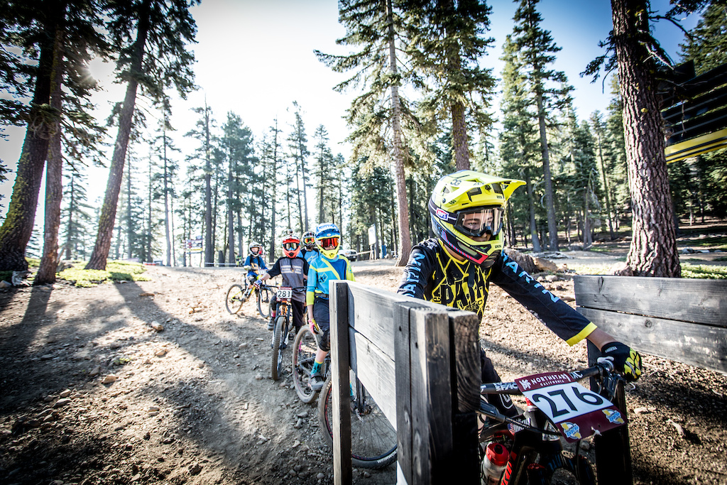 Blake Wray lines up in the gate on stage 4, day 2.