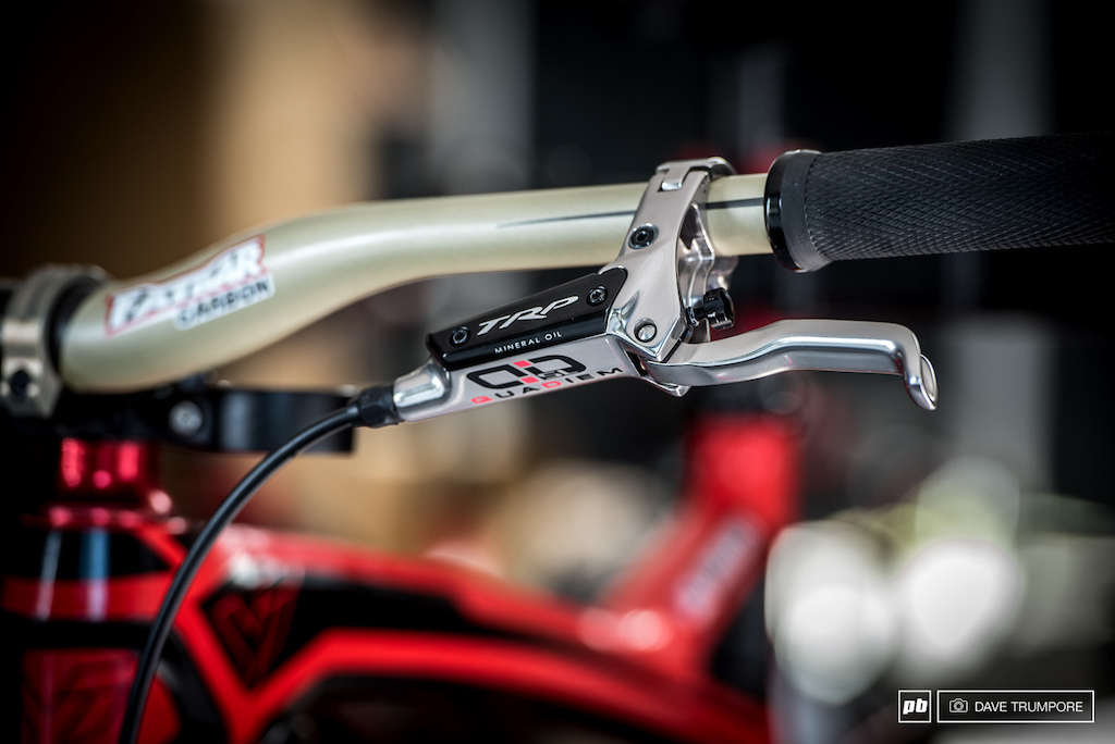Win has been on various production and prototype versions of the TRP brake all season, and the latest version looks quite like a final product.