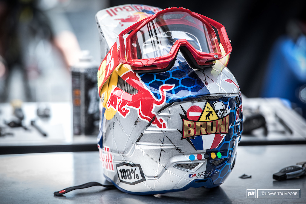 Loic has a new helmet and we are not sure if it is a reference to the crashes and bad luck he s had this season or not. What s your guess 