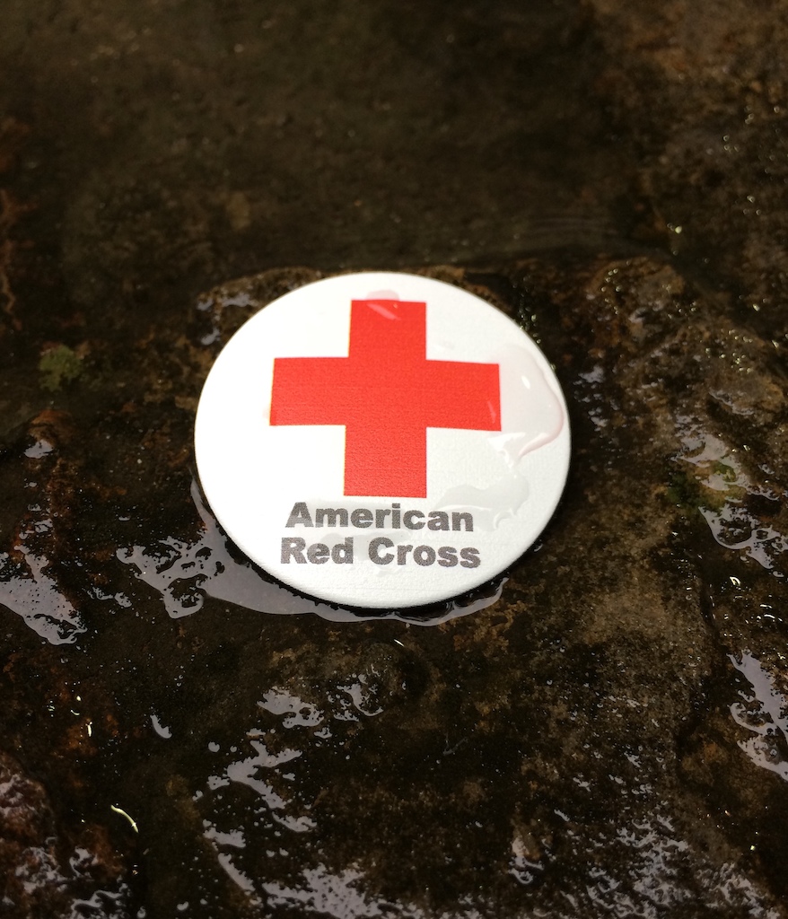 We made this cap to highlight the work of the Red Cross during the flooding in Louisiana.