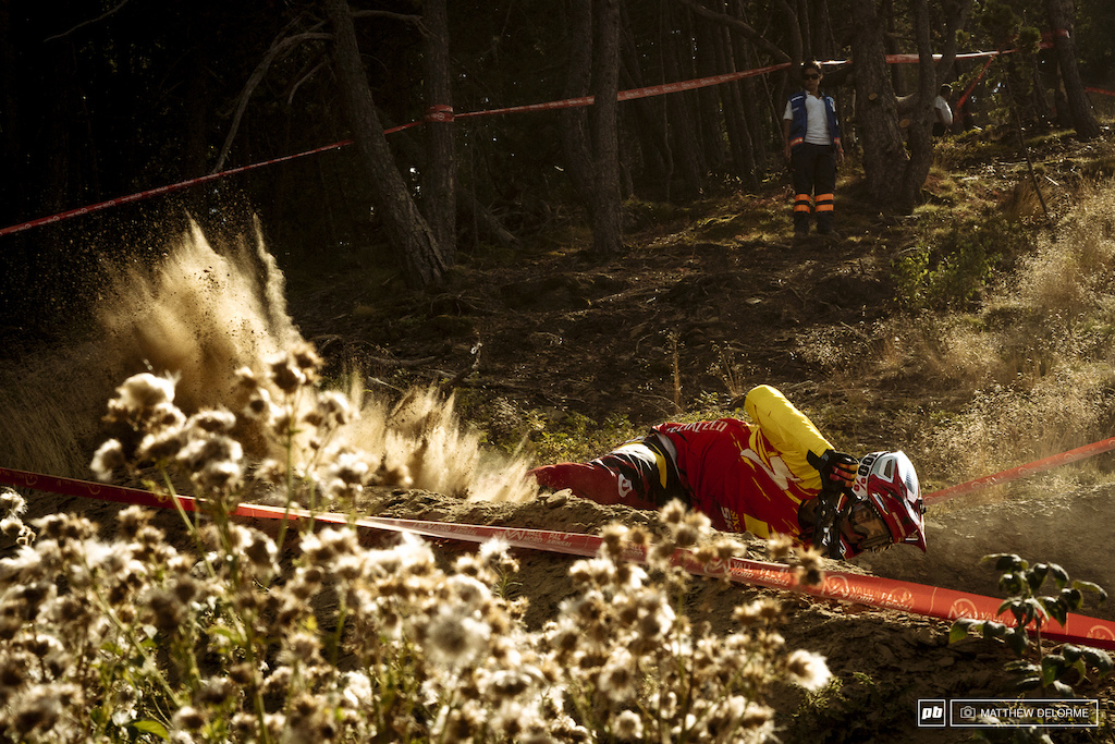Loris Vergier digs a little too deep in the open sections.