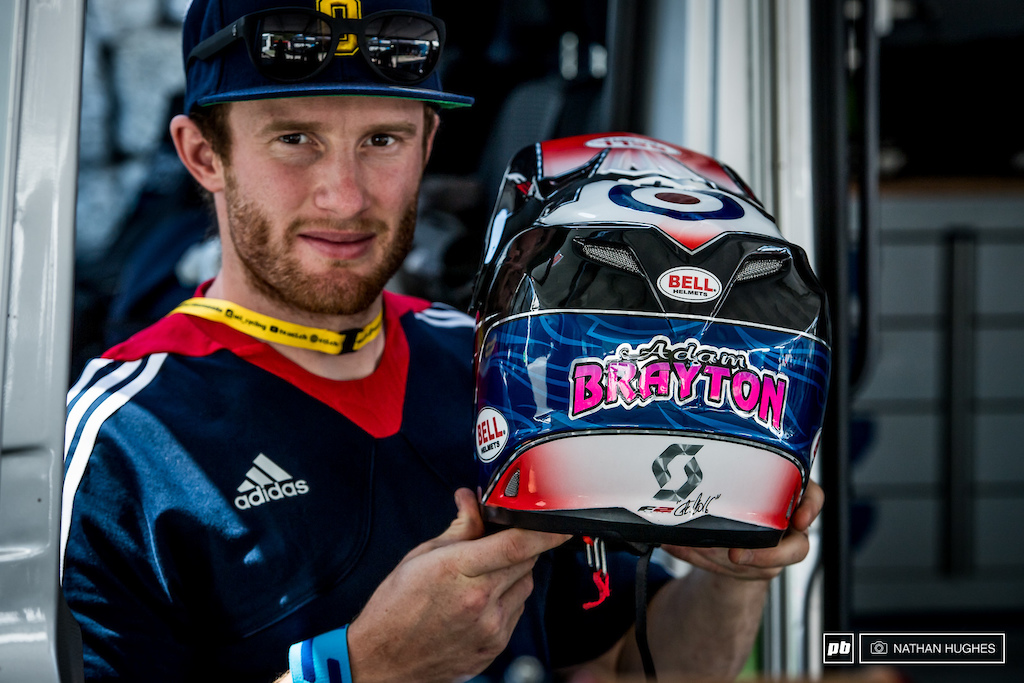 The ulmate wild card of 2016 proudly presenting his team GB worlds helmet.