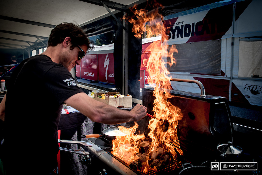 Cooking with fire in the Saracen pits.
