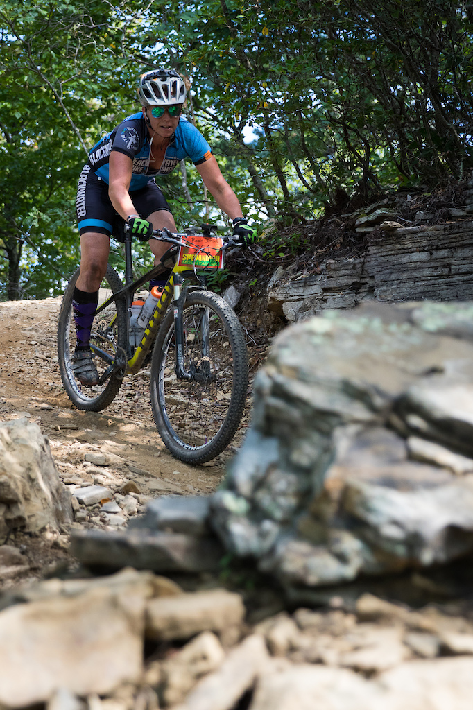 Robin Clifford had another great ride this year on her singlespeed. 1st place SS Women. #Shenandoah100 #Stokesville Photo by Will Niccolls www.adventure-photo.com www.angrymountainbiker.com