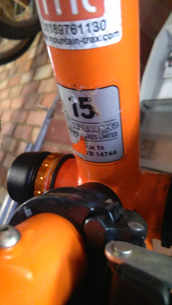 2012 Orange R8, 15 inch (small)