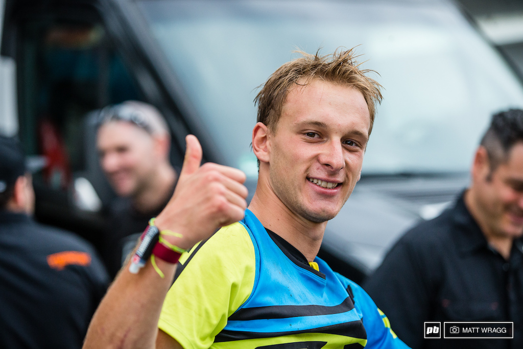 Martin Maes. Job done on day one,  but he is cagey about it, making it clear that as well as he has ridden today, there is still a long way to go tomorrow.
